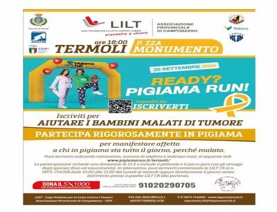 Lilt Campobasso – tutto pronto per “Pigiama Run 2024”