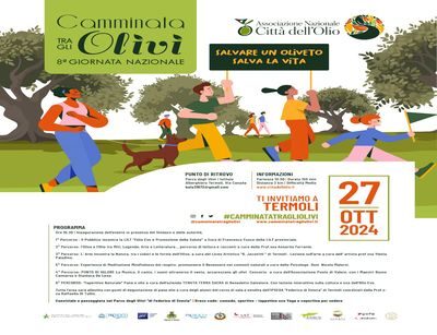 Il 27 ottobre l’ottava giornata nazionale della “Camminata tra gli olivi”