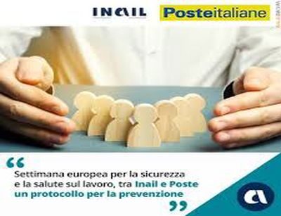 Inail e Poste Italiane insieme per la prevenzione Tra le iniziative previste dal protocollo d’intesa sottoscritto dal Presidente dell’Istituto, Fabrizio D’Ascenzo, e dal Direttore Generale di Poste Italiane, Giuseppe Lasco, la sperimentazione di soluzioni tecnologiche innovative, l’attivazione di programmi di formazione e la diffusione delle buone pratiche sul territorio  