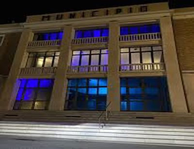 Giornata Mondiale del Diabete: municipio illuminato di blu