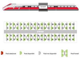 FS Italiane, Frecce Trenitalia: nuovo criterio per prenotare i posti Adottato per garantire rispetto distanze di sicurezza