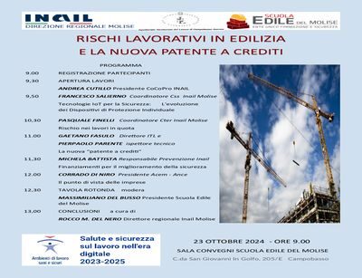 Sicurezza in Edilizia. In un convegno tutte le novità sulla patente a crediti e sulla prevenzione nei cantieri